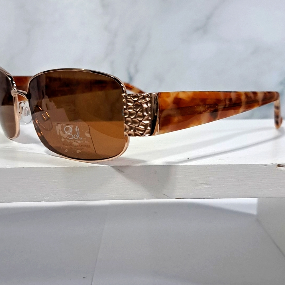 NEW SOL Sunglasses, Brown POLARIZED lenses, modern shades FALL modern fuentes